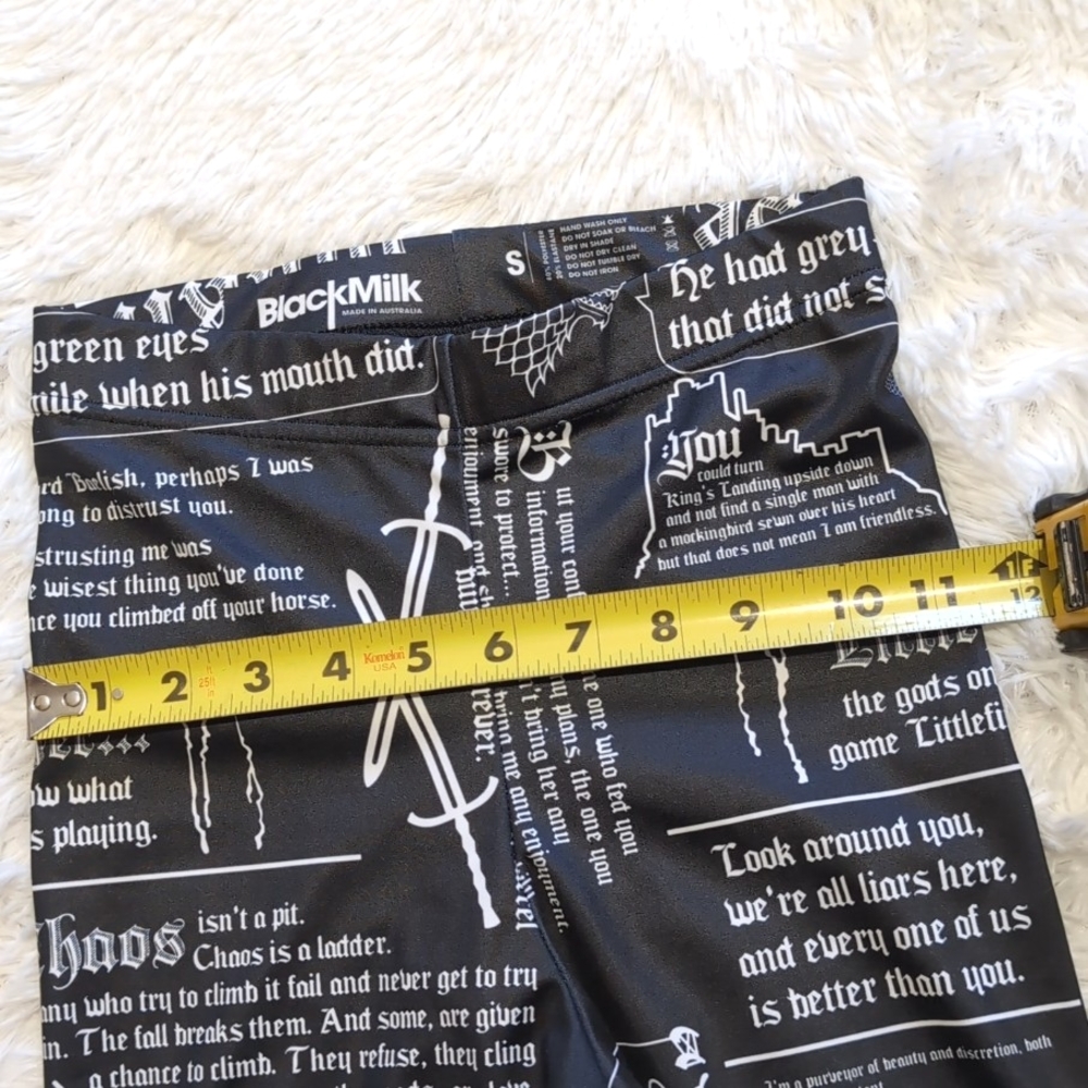 Blackmilk Game of Thrones Littlefinger Quotes HWMF Statement Leggings Size Small - Picture 13 of 15